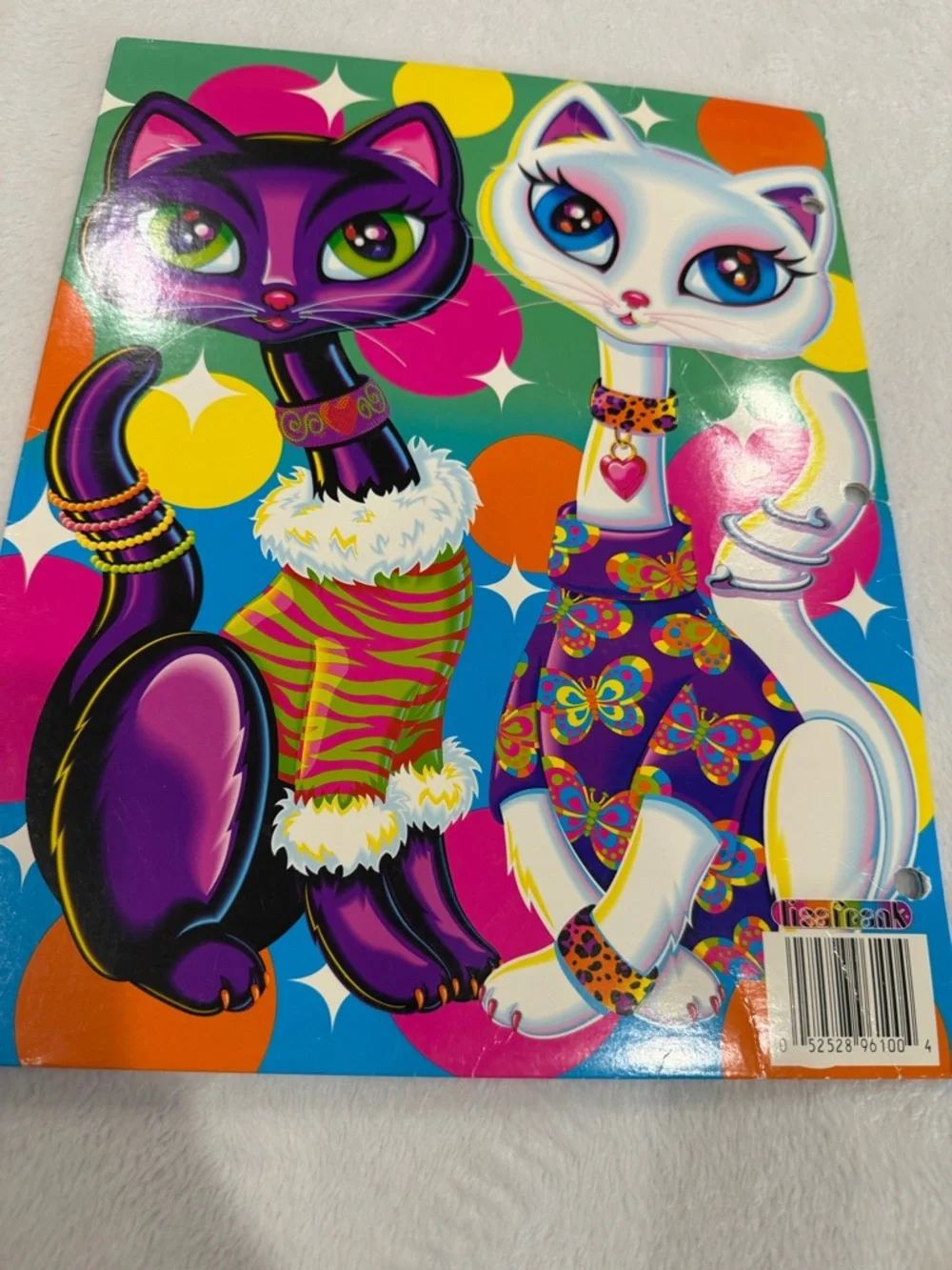 Vintage Lisa Frank Roxie and Rollie Siamese cats 2 pocket folder